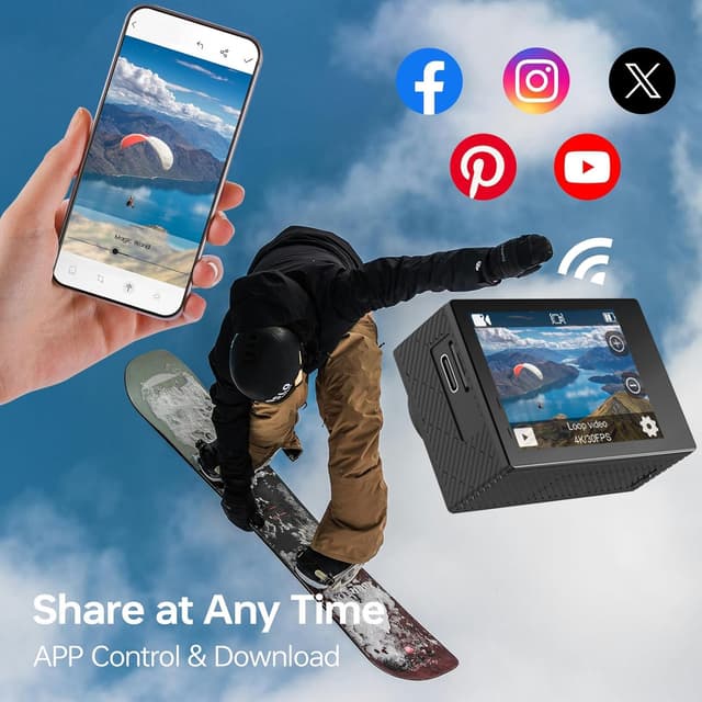 Detalle 2 de Hiicam Speed 10 5K waterproof action cam