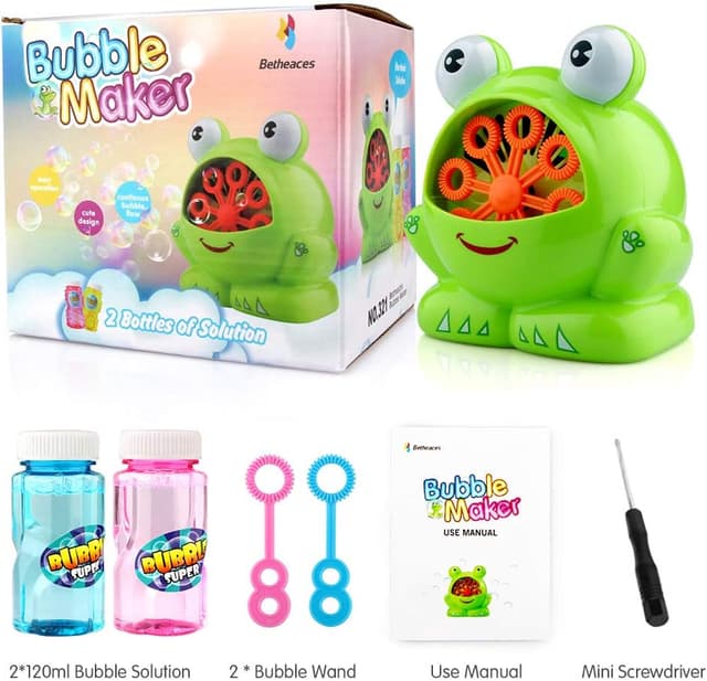 Thumbnail 6 de EpochAir Bubble Machine Frog Shape with 2 Mini Solution Bottles
