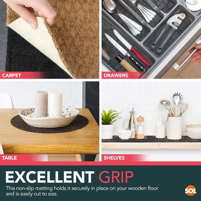 Thumbnail 6 de SOL 1pk Non Slip Matting Roll 150cm 📏