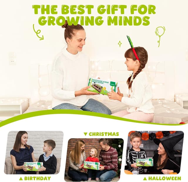 Detalle de TenFans Montessori screwdriver board for fine motor