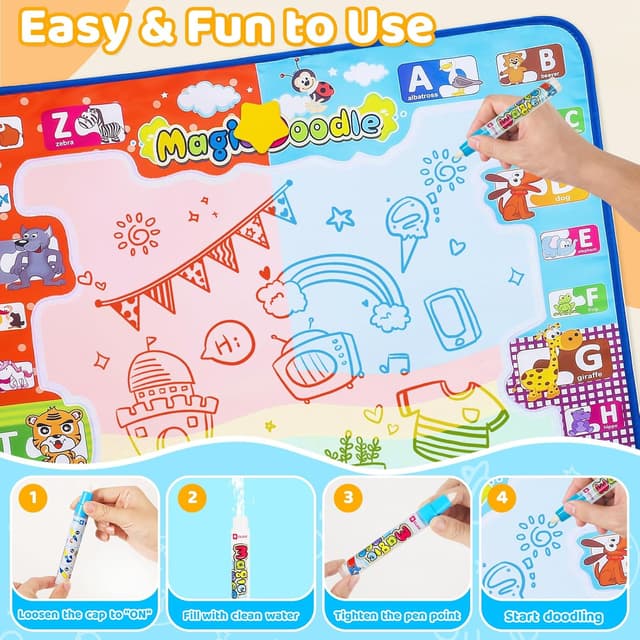 Thumbnail 5 de KIZZYEA Water Doodle Mat 30x30-inch 🎨