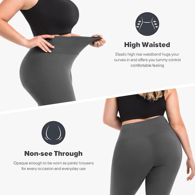 Detalle de SINOPHANT High-Waist Leggings Damen (Große Größen) für Gym, Outdoor & Alltag