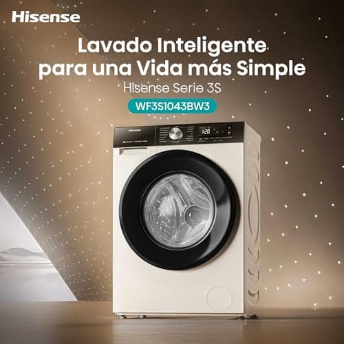Thumbnail 12 de Hisense WF3S1043BW3: lavadora con vapor, WiFi y función Auto Wash de 10,5 kg