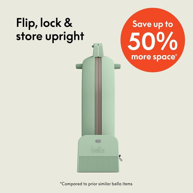 Detalle de bella Flip-n-Store Waffle Maker with EverGood™ Ceramic Nonstick Coating (Seaglass, 7-inch)