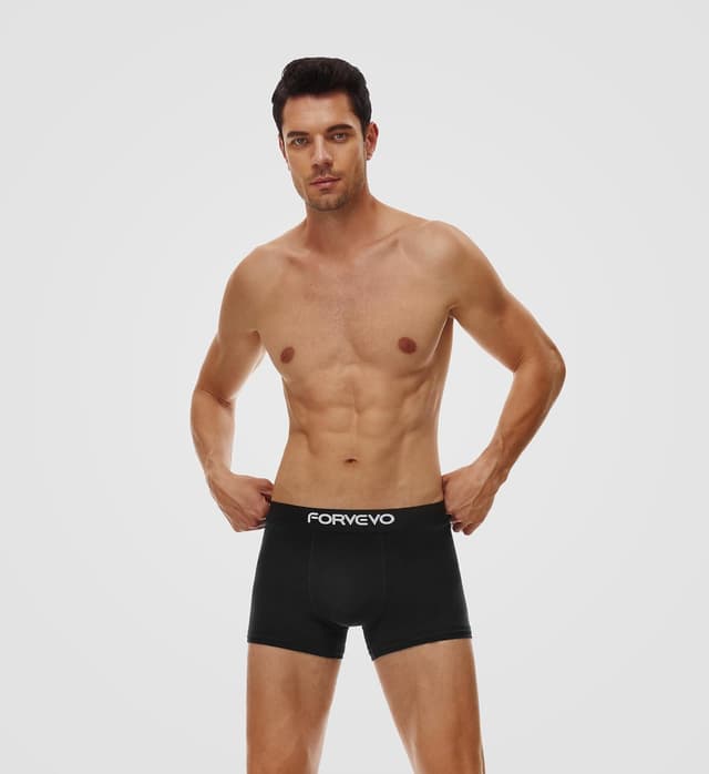 Detalle 2 de FORVEVO 12er Pack Herren-Boxershorts aus Baumwolle (S–4XL) – atmungsaktiv, ohne juckende Etiketten