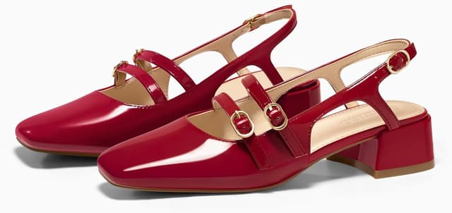 Detalle de Coutgo Mary Jane Slingback 1.65in Heels 🎀