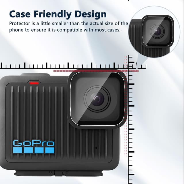 Detalle 2 de Funrae GoPro Hero Schutzfolie 9H, 3+3