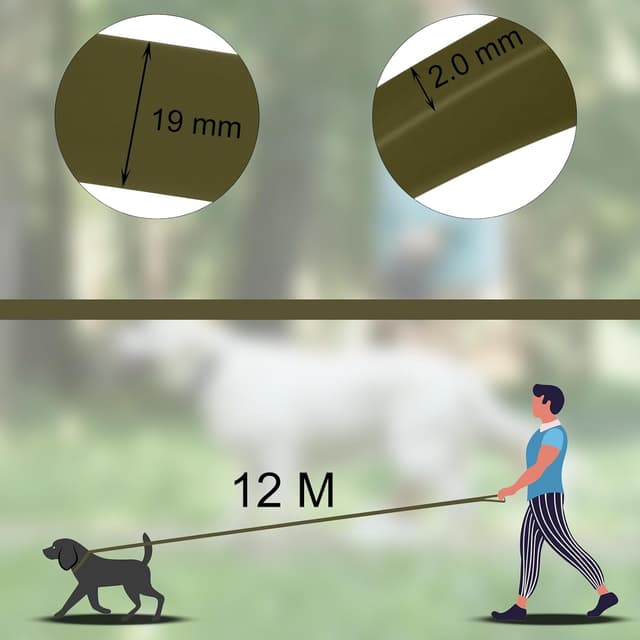 Detalle de Wolfone Army Green 12m long line lead