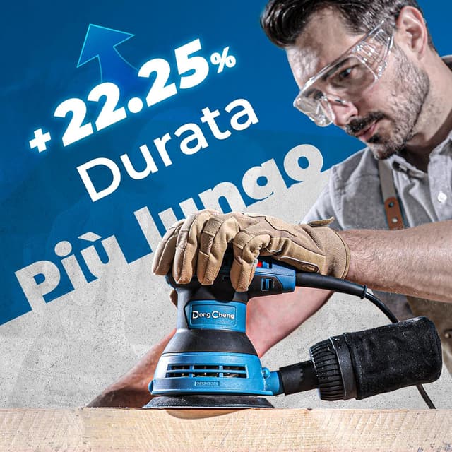 Detalle de Dong Cheng 300W Levigatrice orbitale 125 mm 🛠