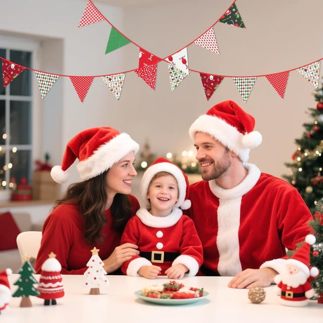 Thumbnail 4 de jijAcraft 12M Fabric Christmas Bunting 42pcs garland 🎄