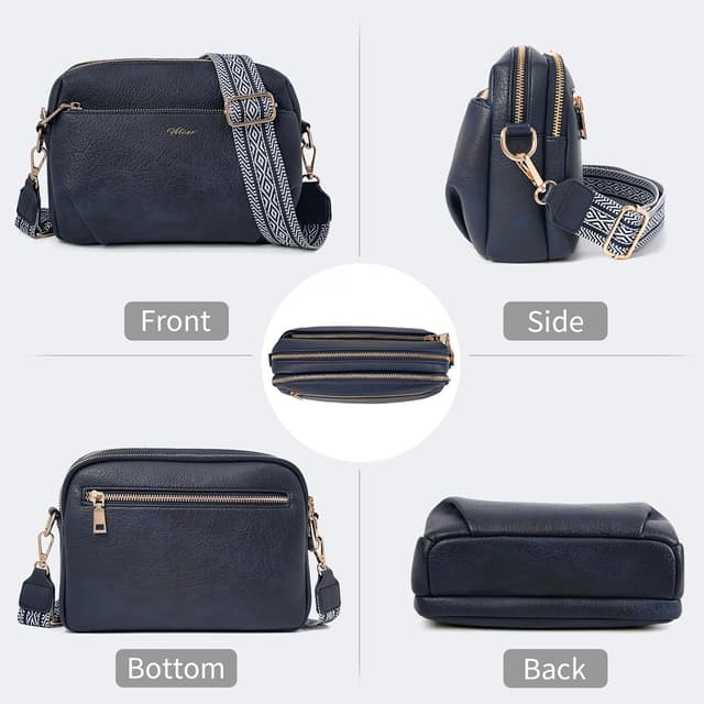 Thumbnail 6 de HILAEX Anti-Theft Crossbody Bag for Women with RFID Blocking and 4 Zip Compartments