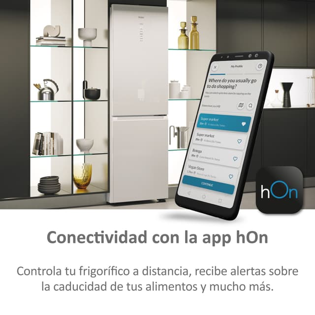 Thumbnail 6 de Haier HDR7619DNGW frigorífico 60 cm Total No Frost