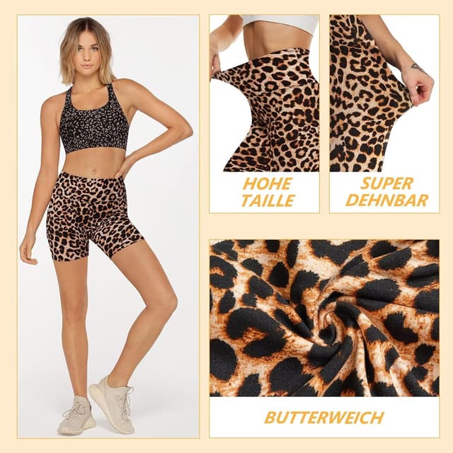 Thumbnail 2 de Missluck Radlerhose Damen Hoch tailliert