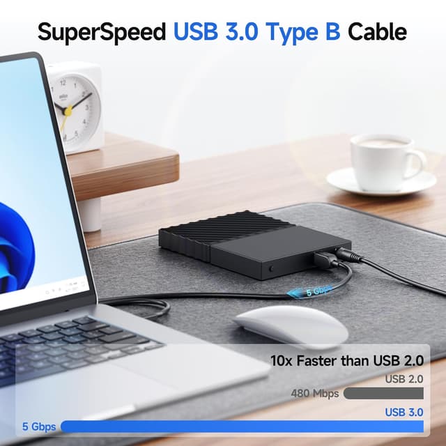 Thumbnail 4 de Cable Matters USB 3.0 10ft A to B Cable