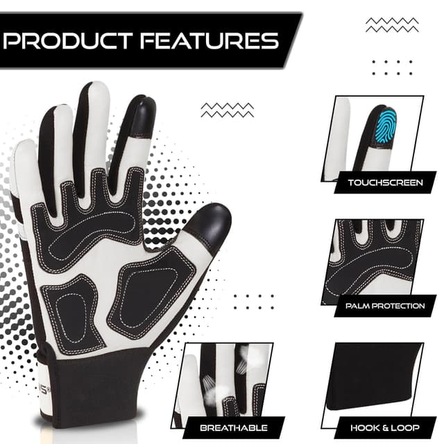 Detalle 2 de SAWANS Guantes de jardinería de cuero