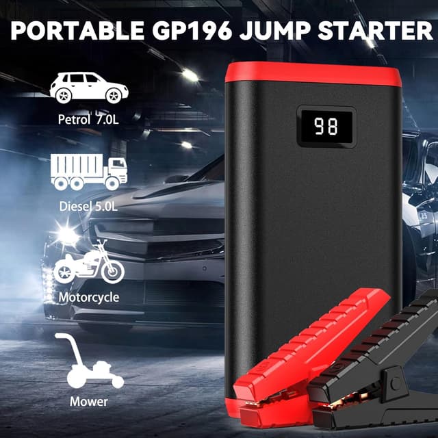 Detalle de GREPRO Jump Starter Power Pack 12V car booster