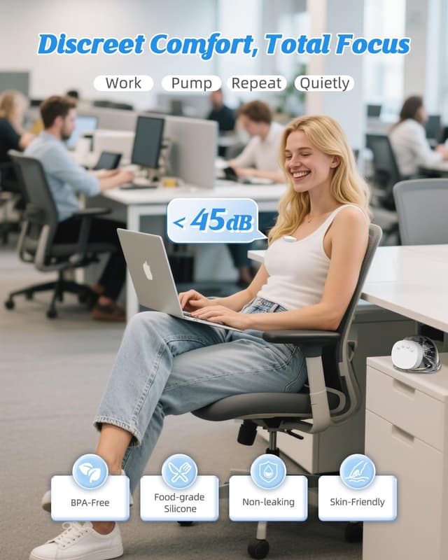 Detalle de ANWIKE Electric Breast Pump double, 230g