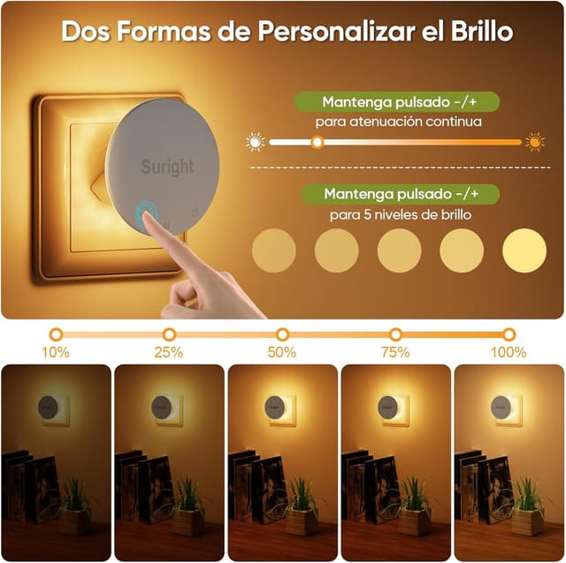 Detalle 2 de Luz nocturna con sensor de movimiento 2 piezas