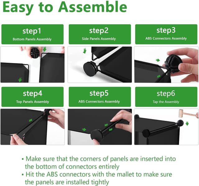 Thumbnail 6 de C&AHOME Organizzatore 16 cubi 48,4"×12,4"×48,4" Nero