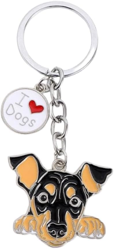 Detalle de BT Bear Dog Keychain & Metal Dog ID Tag Keyring (10 cm, one metal charm)