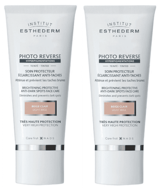 Detalle de Institut Esthederm Photo Reverse Tono Ligero SPF 🌞 2x50 ml