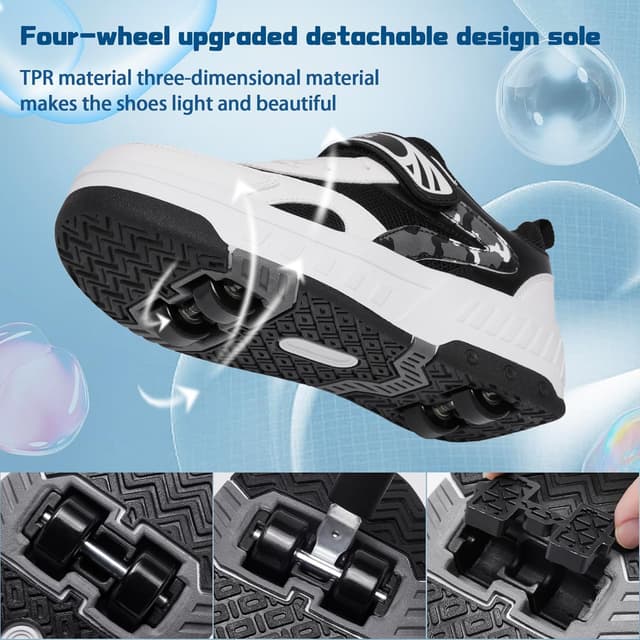 Detalle 1 de YINGCSM Rollschuhe 2-in-1 mit Rollen
