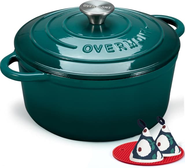 Detalle de Overmont Enameled Dutch Oven 7QT