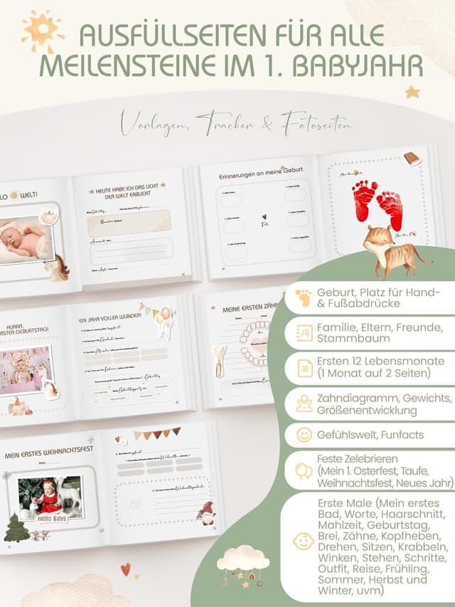 Detalle 2 de Mein erstes Jahr Babyalbum 84 Seiten