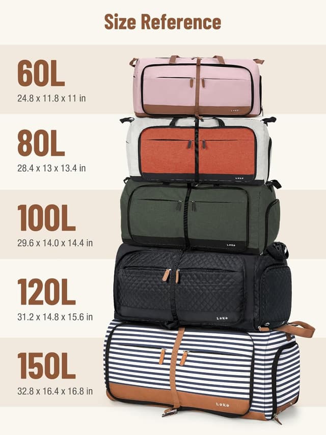 Thumbnail 5 de Lekesky Reisetasche 80L faltbar 🧳