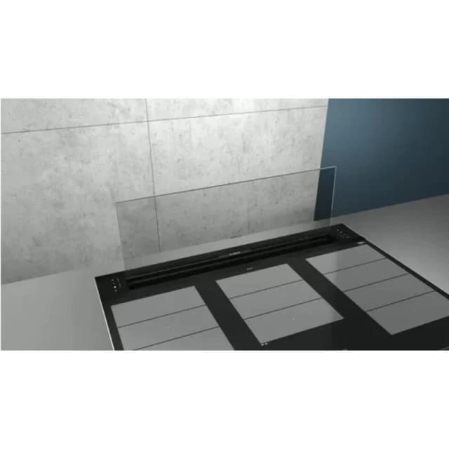Detalle de Siemens iQ700 LD98WMM60 campana extractora de 90 cm con control táctil y Home Connect
