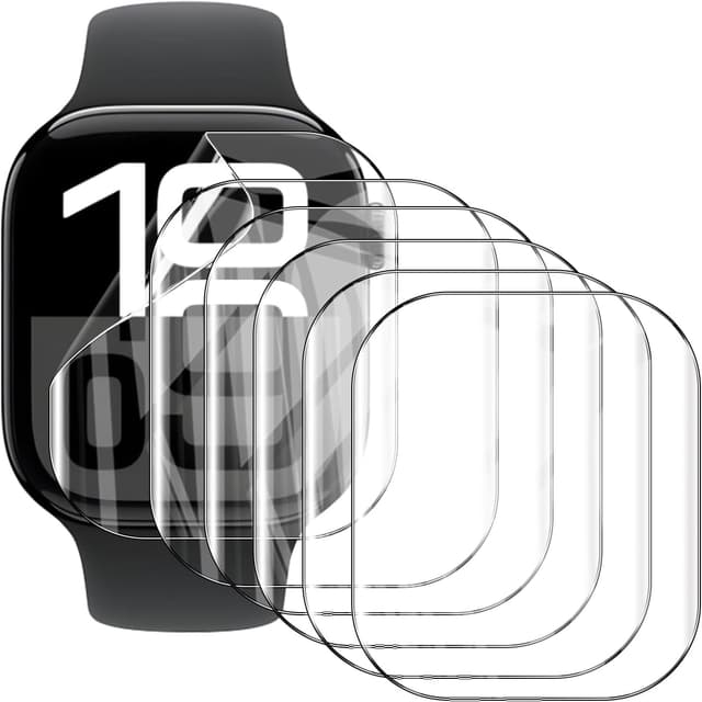 Detalle de AOKUMA Screen Protector for Apple Watch Series 11/10 (46mm) – TPU Film (6 Pack), Case-Friendly, Scratch & Shock Resistant