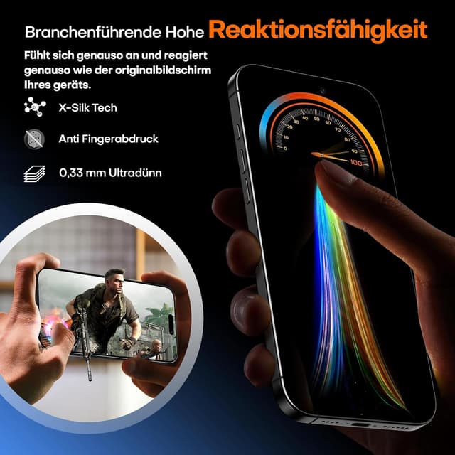 Thumbnail 5 de TAURI Panzerglas 6,9 Zoll für iPhone 16 Pro Max