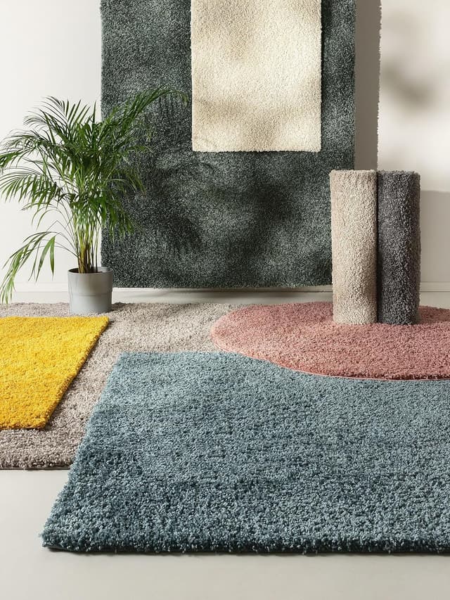 Detalle 2 de benuta Sohari Alfombra de Pelo Largo Amarilla 133x190 cm 🟡