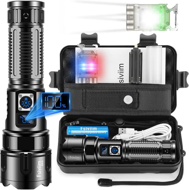Imagen de Fsiviim Torches 500,000 lumens rechargeable torch 🔦 en OfertitasTOP