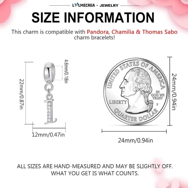 Detalle 2 de LMLMECREA Initiale I Charm 925 Silber