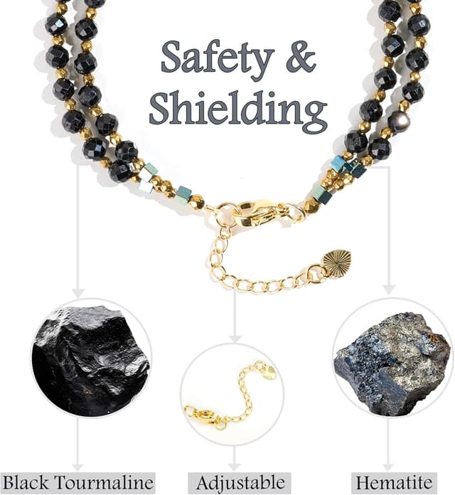 Detalle de Farfume Edelstein Perlen Armband für Frauen mit 4 mm Kristallen & Silber 925 – elastisches Chakra-Armband