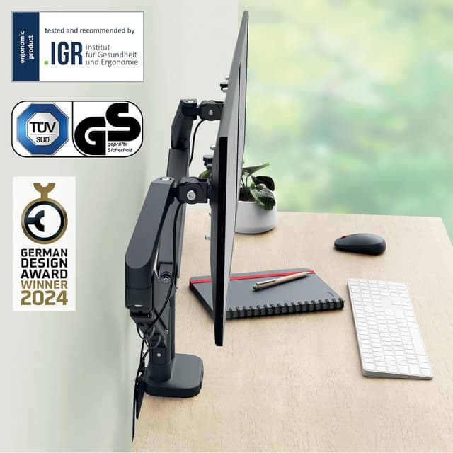 Detalle 2 de Leitz 65370089, Soporte Ergo Doble para Monitores
