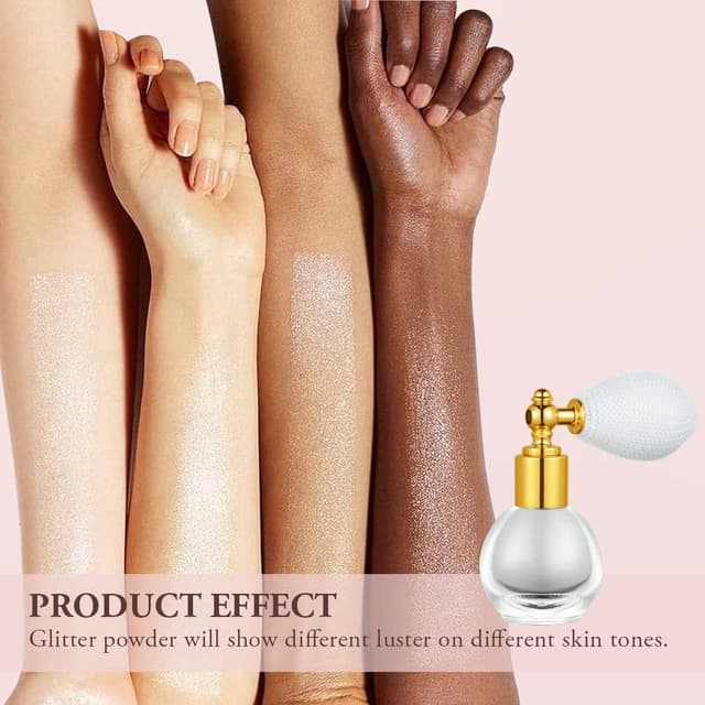 Detalle de AOOWU Glitzer Spray (Silber) – Glitterspray für Face & Body für Party, Rave und Bühne