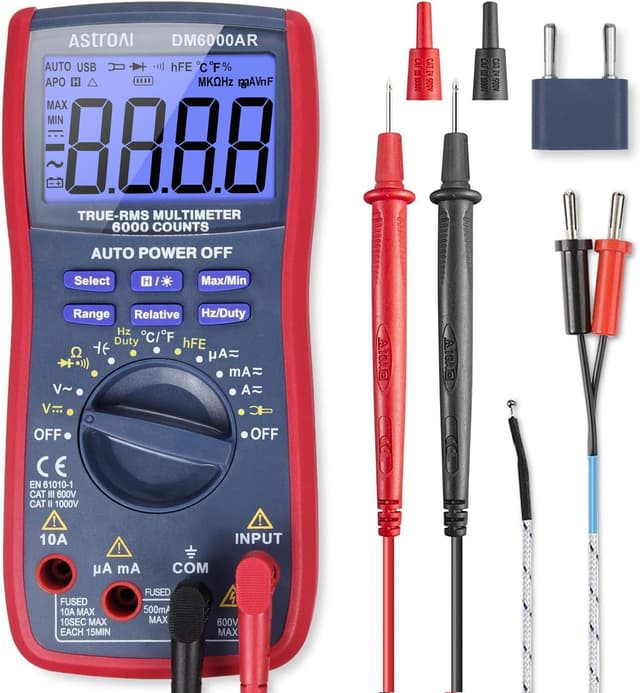 Detalle de AstroAI Digital Multimeter 6000 Counts