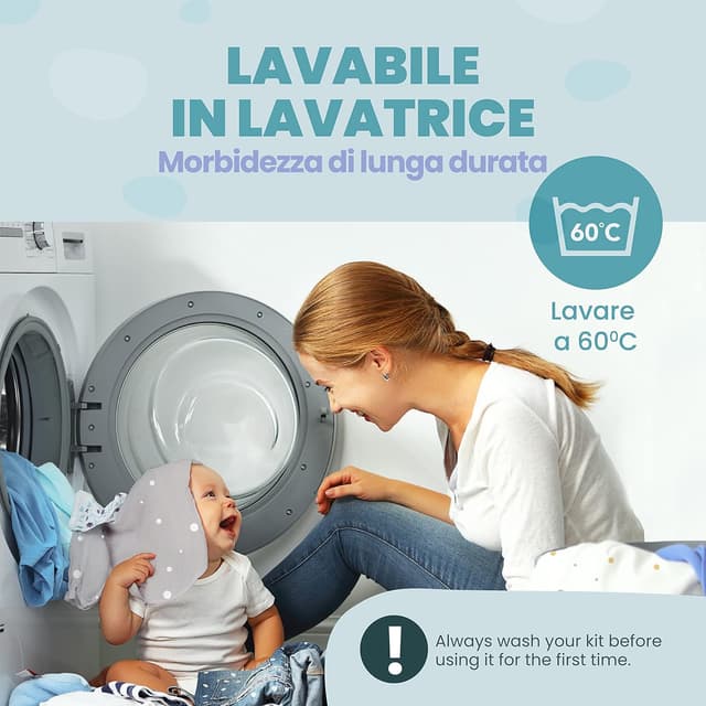 Thumbnail 6 de Sweety Fox Lenzuola 3-in-1 per culla cododo 55x90 (set da 2) + coprimaterasso impermeabile 3-in-1