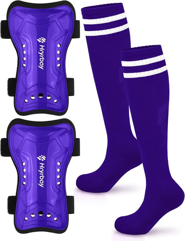 Thumbnail 6 de Hryrbay Kids Soccer Shin Guards and Socks (Toddler Sizes 3–15) with Double Elastic Straps
