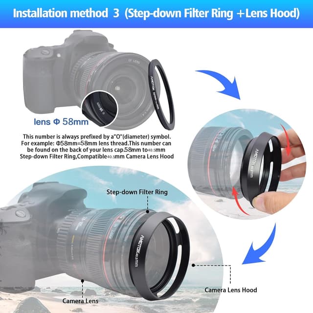 Thumbnail 5 de Ø40.5mm Aluminium Lens Hood for 40.5mm Cameras