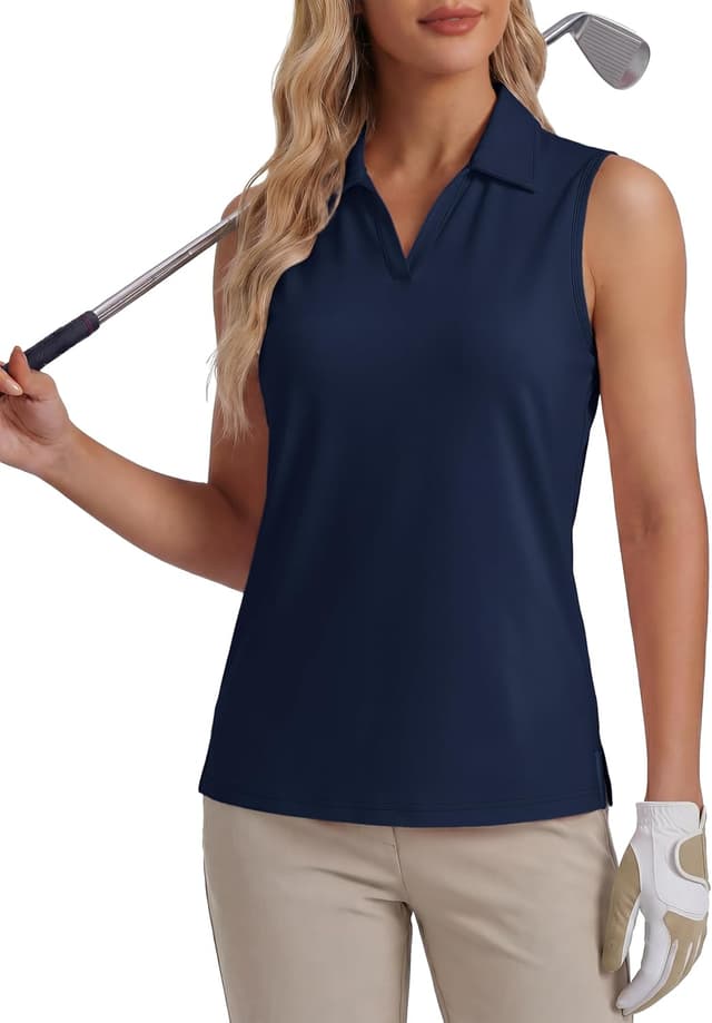 Thumbnail 6 de MAGCOMSEN Women’s Sleeveless Golf Polo Tank Top (UPF 50+), V-neck breathable sports vest