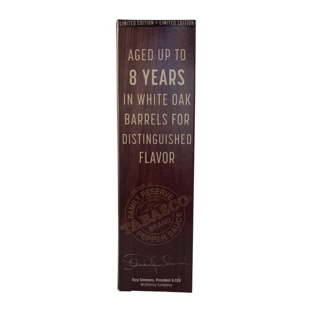 Detalle de TABASCO Family Reserve Sauce (150 ml) – scharfe Chili-Sauce mit 8 Jahren Reife