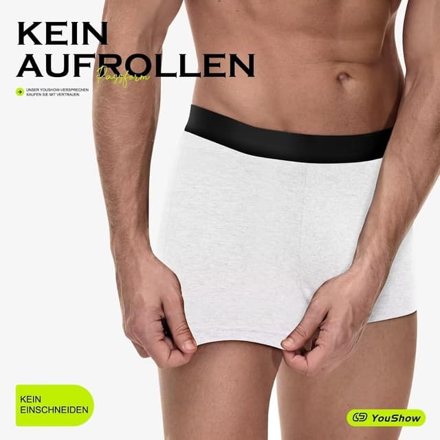 Thumbnail 6 de YouShow Men’s Boxers Shorts Multipack (6 Pack) – Cotton Trunks with Tagless Anti-Chafing Comfort