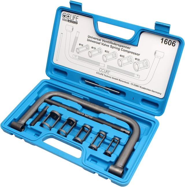 Thumbnail 6 de CCLIFE Compressore Molle con valvola universale, set da 10 pezzi per gamma 16–30 mm (con custodia portatile)