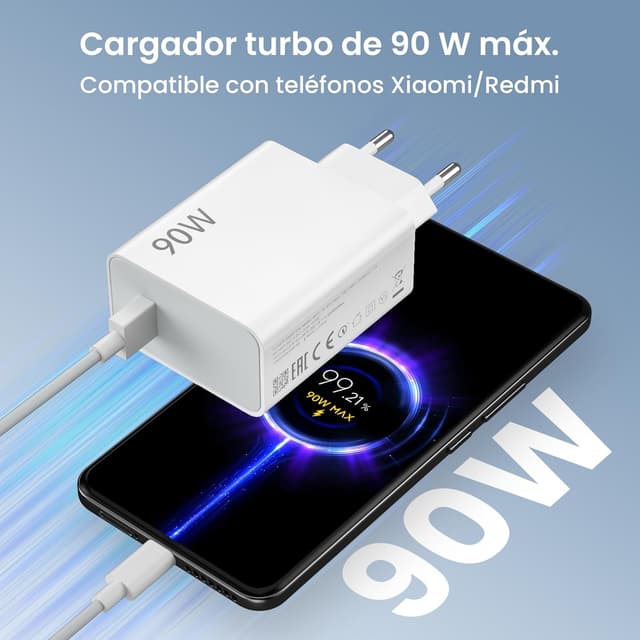 Detalle 2 de Cargador 90W Carga rápida USB-C para Xiaomi y Redmi