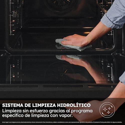 Detalle 2 de Haier ID Series 2 H6 ID2P3T1HTX: horno multifunción hidrolítico de 78 L con limpieza automática