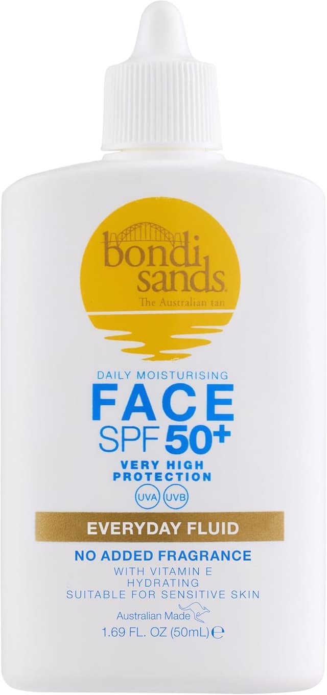 Detalle de Bondi Sands Face Fluid SPF 50+ Everyday : fluide hydratant visage pour peaux sensibles (UVA/UVB)