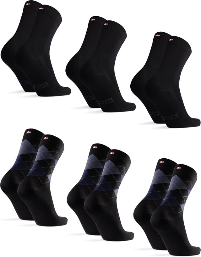 Thumbnail 6 de Danish Endurance Bamboo Socks (6 Pack) – Breathable anti-sweat everyday dress socks